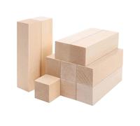 6/10/50Pcs 4 Size Basswood Carving Block Natural Cork DIY Wood Crafts Portable Art Supplies Suitable for Beginners/Craft Lovers for Carving and Whittling(10Pcs)