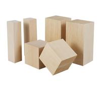 6/10/50Pcs 4 Size Basswood Carving Block Natural Cork DIY Wood Crafts Portable Art Supplies Suitable for Beginners/Craft Lovers for Carving and Whittling(6Pcs)