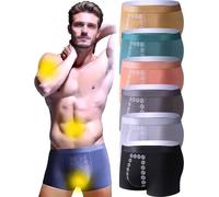 6/10 Pcs Magnetic Underwear Massage Magnetic Therapy Energetic Pants Energy Field Men's Underwear Ice Silk Underwears (6 Pcs,XL)