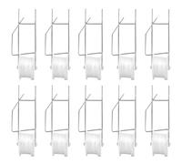 6/10 Pcs Tomato Trellis Roller Hooks - Greenhouse Flower Hanging Rope, Twine Fruit Holder Hooks | Crop Cage Kit Tomato Reel Hooks with Rope d