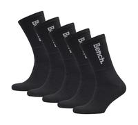 (6-11, Black) Bench - 5 Pairs Mens Crew Cotton Socks - Sport Breathable Comfort Socks