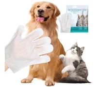 6/12/18 Pieces Pet Gloves Cleaning, Deodorizing Pet Glove Wipes for Dogs, Pet Grooming Gloves For Dog & Cat Grooming Wipes, Cat Cleaning Gloves No Water Wash for Fur Face Paws Ears Butt (12pcs/2packs)