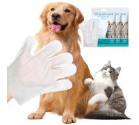 6/12/18 Pieces Pet Gloves Cleaning, Deodorizing Pet Glove Wipes for Dogs, Pet Grooming Gloves For Dog & Cat Grooming Wipes, Cat Cleaning Gloves No Water Wash for Fur Face Paws Ears Butt (18pcs/3packs)