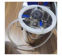 6 12 20 35 50 72 75 100 L Epoxy Resin Vacuum Chamber Kit, Large Vacuum Desiccator Cabinet for Cactus Juice Stabilizing Resin Vacuum Extraction, Vacuum Defoaming Barrel Degassing Chamber Kit(13Gal/50L)