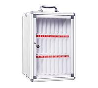6/12/24/36/48/60Slot Portable Phone Storage Cabinet Lockable Mobile Security Box for School Factory Exam & Workplace Silver Color 6 Slots