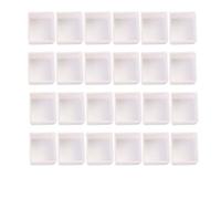 6/12/24/48pcs Empty Full/Half Pan Plastic Watercolor Paint Grid Half Pans, White Painting Half Pans, Empty Watercolour Plastic(Full Pan 3.2ml 24pcs)