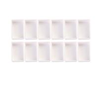 6/12/24/48pcs Empty Full/Half Pan Plastic Watercolor Paint Grid Half Pans, White Painting Half Pans, Empty Watercolour Plastic(Full Pan 3.2ml 12pcs)