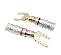 6/12/24/50/100 Pieces Gold Plated Copper Audio Speaker Screw 4mm Banana Cable Connector Screw Lock Speaker Cable Amplifier(50 Pieces)