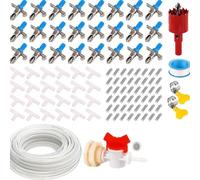 6/12/24pcs Rabbits Hutch Waterer Nozzles Spring Load Design Easy Assembly Water Systems For Ferrets Hamster Nipples Waterer Kits