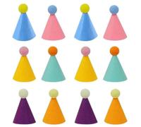 6/12/24pcsColorful Mini Pet Party Hats Assorted Birthday Hats For Stuffed Animals Dogs Cats Rabbits Puppies