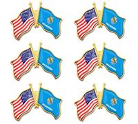 6/12/50/100 Pack American Oklahoma Flag Lapel Pins Bulk -1.4” Metal US USA OK State Lapel Pins Activist Organizations Badge Button Souvenir, 1.4inch, Iron Brass, no gemstone