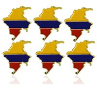 6/12/50/100 Pack-Colombia Flag Map Pins Bulk -1” Metal Patriotic Colombian Lapel Pins Badge Souvenir For Hat Bag Travel Gifts, Black, 1inch
