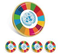 6/12/50/100 Pack -United Nations Lapel Pins Bulk -Sustainable Development Goals Brooch SDGs Badge Pin Button Rainbow Pride Lapel Pin, 1.4inch, Metal, no gemstone