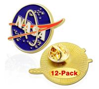 6/12/50/100 Pcs National Aeronautics and Space Administration NASA Space Lapel Pins Bulk Enamel 1", 1 inch, Metal, no gemstone