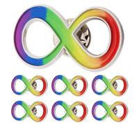 6/12/50/100Pack Autism Infinity Symbol Lapel Pins Bulk Autistic Autism/Asperger’s Spectrum Disorder ASD Support Love Cause Awareness Pins, Alloy, electroplating, no gemstone