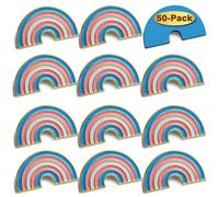6/12/50/100Pcs Enamel Transgender Trans Pride Rainbow Lapel Pins Bulk-Supports LGBT Progress Gay Brooch Badge for Men Women Clothes Bags Hats, 30x17mm, Metal, no gemstone