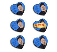 6/12/50/100Pcs live laugh love Lapel Pins Bulk - Metal Kim Jong Un Heart Cool Funny Brooch Badge Pin, 35X30MM, Metal, no gemstone