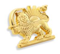 6/12/50/pcs Persia Iran Flag Lapel Pins Bulk Metal Old Persian Iranian Lion Sun and Crown Lapel Pins Souvenir Series Gifts, 30 x 21,7 mm, No Gemstone