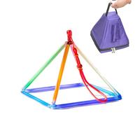 6-12 Inch Color Crystal Singing Pyramid with Acrylic Mallet & Case for Meditation (Size:7inch)