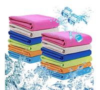 6/12 Pack Cooling Towel, 100x30cm Ice Towel, Cool Cold Towel, Quick Dry Fitness Towel for Instant Relief, Soft Breathable Towel for Yoga, Golf, Gym, Camping, Running, Workout & More Activities (12)