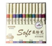 6/12 Pack Flexible Art Pen with Smooth Inks Flows Suitable for Detailed Sketching Night Colors Texture Night Themed Coloring Markers