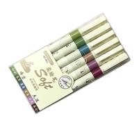 6/12 Pack Flexible Art Pen with Smooth Inks Flows Suitable for Detailed Sketching Night Colors Texture Night Themed Coloring Markers