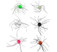 6/12 pcs Fishing Lure Kit, Fuzzy Dice Fishing Lure, Dice Baits for Bass, Pvc Slow Sinking Flexible Bass for Catfish and Perch (6pcs)