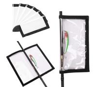 6/12 pcs Fishing Lure Protection Covers, Transparent PVC Bait Hook Sleeves with Easy-Close Seal for Crankbaits Spinnerbaits, Tackle Organizer to Prevent Tan-gles & Protect Hands (S&L Sizes)