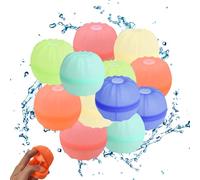 6/12 Pcs Reusable Water Balloons, Self Closing, Easy Fill Water Balloons for Kids Adults, Eco and Easy to Clean the Pool Party, Beach, Backyard, Soft and Durable Silicone for Years of Use (6)
