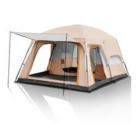 6/12 Person Camping Tent with Porch, Large Family Cabin Tents with 2 Rooms, Double Layer Outdoor Camping Instant Tent with Rainfly for Party, Hunting, Hiking