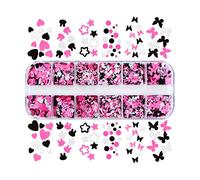 6 / 12Grids Heart Stars Sequins Decorations for Epoxy Casting Resin Jewelry Making Accessories Nail Nail Art Christmas/Halloween/Holiday