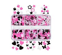 6 / 12Grids Heart Stars Sequins Decorations for Epoxy Casting Resin Jewelry Making Accessories Nail Sequins Resin Mold Filling Materials