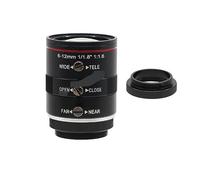 6-12MM Industrial Camera Lens, 1/1.8" 3 Megapixel Manual Iris, Varifocal fixed, CCTV Lens for machine vision Cameras Adjustable Magnification