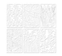 6 / 12Pcs Geometric Floral Templates 12x8in PET Drawing Stencils for Art Painting Card Making Kid Room Wall Decoration Art Journaling Stencil