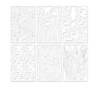 6 / 12Pcs Geometric Floral Templates 12x8in PET Drawing Stencils for Art Painting Card Making Kid Room Wall Decoration Art Journaling Stencil