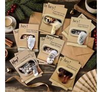 6/12Pcs Happy Birthday Greeting Card Featuring Peeking Cat, Hey! I Just Want to Say Happy Birthday Humorous Animal Theme Card with Envelope, Unique Keepsake Gift for Cat Lovers