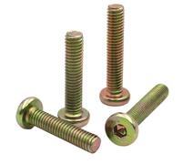 6/12pcs M6 M8 Color Zinc Plated Carbon Steel Hypotenuse Flat Head Hex Socket Hexagon Drive Screw Bolt Down Side Furniture Screw(M6x55mm (12pcs))