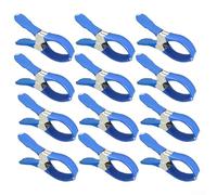 6/12pcs Metal Clips For Pool Cover - Mounting Clips W/Protective Film - Tarpaulin Clips - Windproof Clamping Clamps For Above Ground Pools - For Greenhouse (blue12)