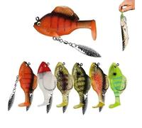 6/12PCS Multiple Pre-Rigged Jig Head Soft Fishing Lures, 2026 New Paddle Tail Bass Lures Freshwater with Hidden Ultra-Sharp Hook and Spinner Blade, Versatile Mimics Natural Prey Swimbaits(6PCS,14G)