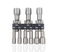 6-14mm Magnetic Nut Driver Set, 9 Pcs Hex Shank Nut Setter Driver Impact Driver Sockets Hex Drill Bits 1/4 Inch Quick Change Drill Bit Sets for Electric Screwdriver Handle Tools