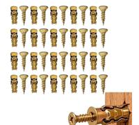 6×14mm Short Expansion Screw Set, Wall Plugs and Screws for Cabinet Hinge Repair, Stripped Thread Restoration Anchors, for Tile Wood Stone Light Duty Home DIY Installation (20 pcs)