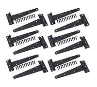 6” (150mm) Heavy Duty T Tee Hinges for Doors + Gates with Fixing Screws 12pc