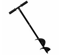 6" 150mm Manual Post Hole Auger Digger - Heavy Duty Hand Drill for Digging Holes, Gardening, Fence Posts, Planting Flowers & Bulbs, Ice Drilling, and Fertilizer Mixing