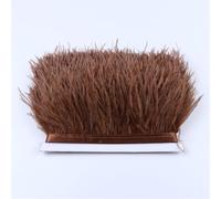 6-18 Cm Ostrich Feather Trims Ribbon 10 Yards Natural Ostrich Feathers Fringe Trimming Clothing Sewing Decoration 029 Coffee 10-15 CM