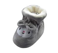 6-18 Months Stepping Stone Shoes Baby Kids Cotton Shoes Plus Velvet Thick Warm Soft Soled Shoes Cute Street Slippers Baggy Look Baby Thermal Newborn Stuff Grey