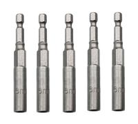 6-19mm Quick-Change 1/4 inch Hex Shank Metric Deep Socket Screwdriver Impact Nut Setter Extractor Remover Driver Drill Bit, 80mm Length, for Electric Manual Impact Screwdriver (5, 6mm)