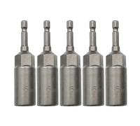 6-19mm Quick-Change 1/4 inch Hex Shank Metric Deep Socket Screwdriver Impact Nut Setter Extractor Remover Driver Drill Bit, 80mm Length, for Electric Manual Impact Screwdriver (5, 15mm)