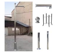 6.1m Stainless Steel Surveillance Camera Pole Weatherproof & Rustproof Removable Design 2-3 Sections for Outdoor Security Use