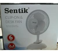 6" 2 In 1 Stand Or Clip-On Portable Fan Table Desk Air Cooling Fan 2 Speed