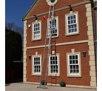 Trade Master Pro® 2 Section Extension Ladder | Auto Locking Clips | Aluminium | Anti Slip Stabiliser bar | 150kg Weight Rating | EN131 Pro Certified | Size: 6.24m